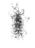 Novacolor on paper, 40 x 30, BLACK FOUNTAIN FIVE
