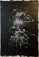 Novacolor on paper, 40 x 30, BLACK FOUNTAIN SIX