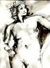 LIFE DRAWING 7, Ink on Paper, 17in by 14in, 2007.