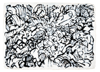 MEDITATION PAINTING 2, Novacolor, Ink and Gouache on Aurobindo, 22in by 30in, 2008