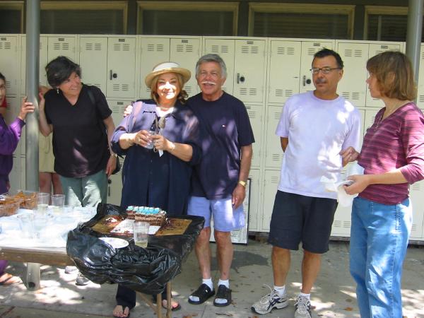 Yona (in blue) helped organise