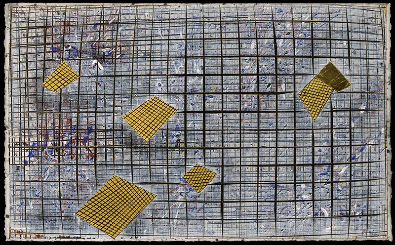 BRING DEMOCRACY, Oil, Novacolor and Gold Leaf on prepared Arches 88, 14in by 22.5in BRING DEMOCRACY, Oil, Novacolor and Gold Leaf on prepared Arches 88, 14in by 22.5in