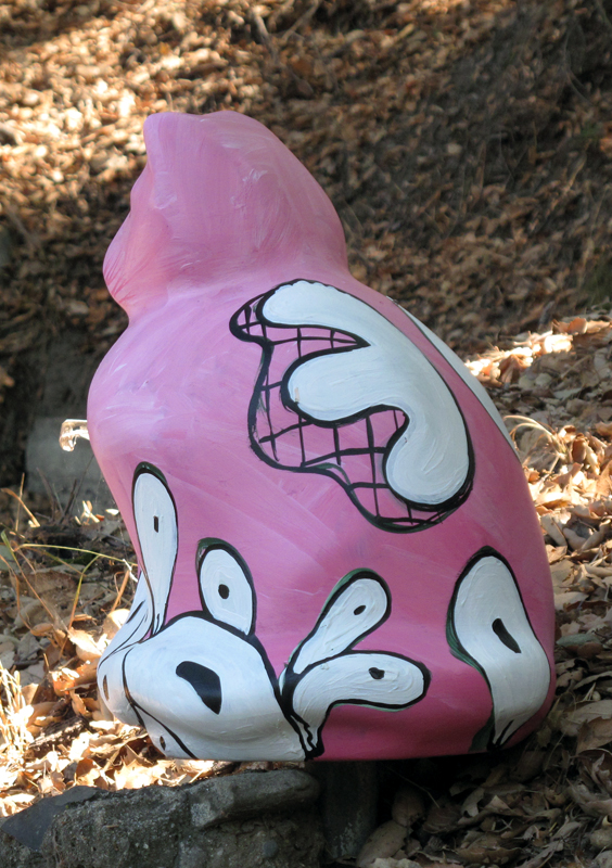 pink pussy, fiberglass, paint, 18in high pink pussy, fiberglass, paint, 18in high